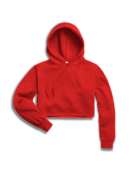 The Ladies Cropped Hoodie in Red – betterqualityblanks