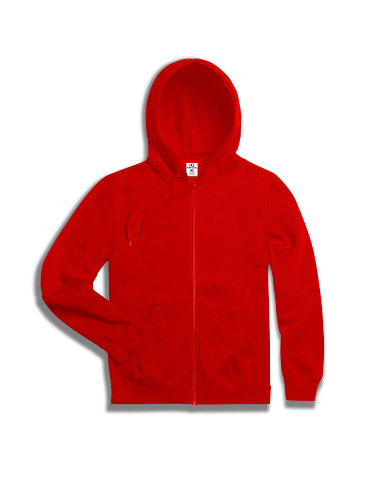 The Premium Zip Hoodie in Strong Red