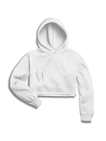 The Ladies Cropped Hoodie in White