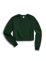 The Ladies Cropped Sweatshirt in Forest Green