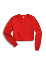 The Ladies Cropped Sweatshirt in Red