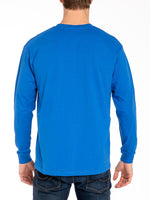 The Premium L/S Crew Tee in Strong Blue