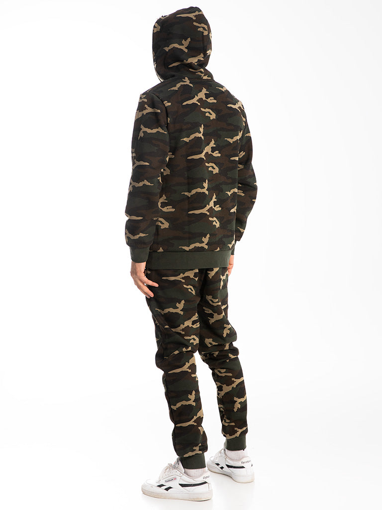 The Premium Pullover Hoodie in Green Camo