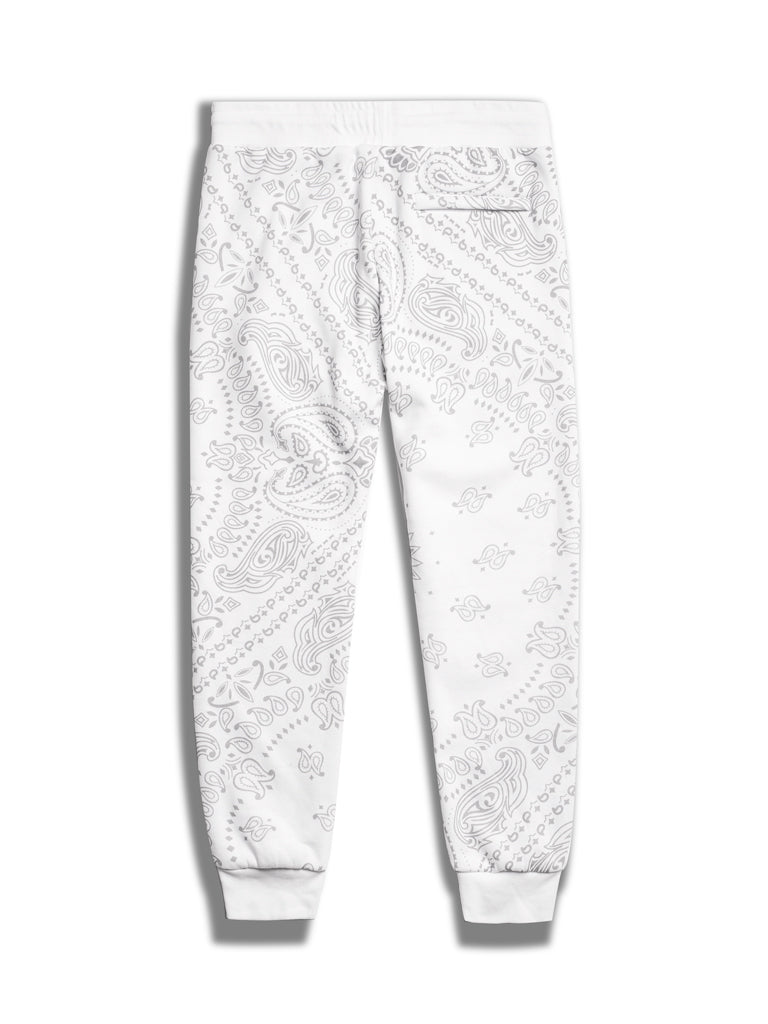 The Premium Sweatpants in White Paisley
