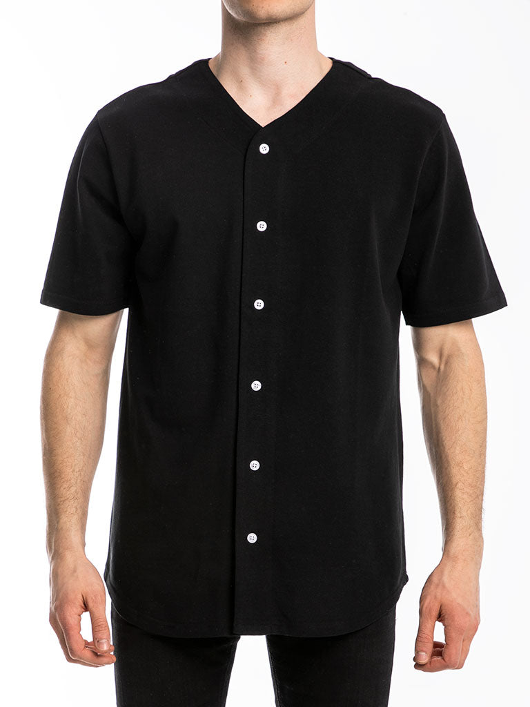 The Premium Baseball Jersey in Black